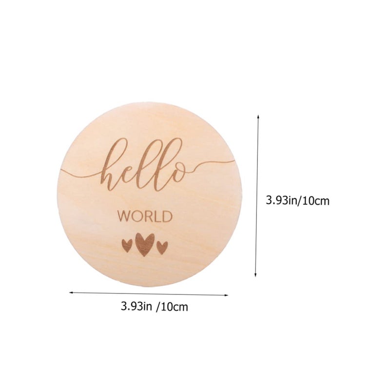 6Pcs Wooden Baby Milestone Cards For Newborn Growth Tracking Photo Props - Image 2